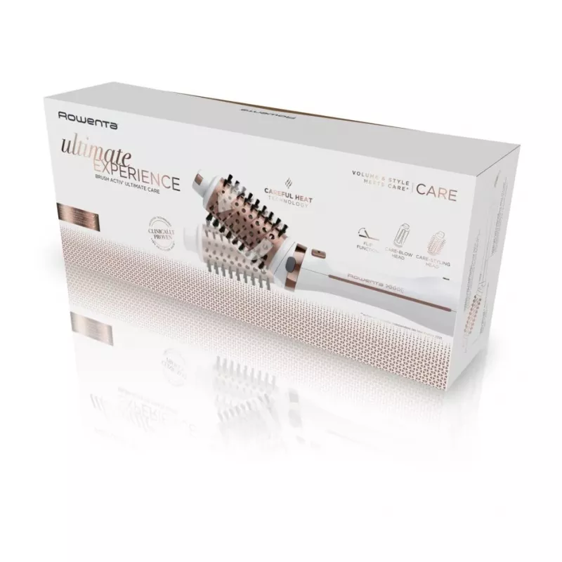 Rowenta Brush Activ Ultimate Care CF9720 Heißluftbürste Warmkupfer, Weiß 2 m