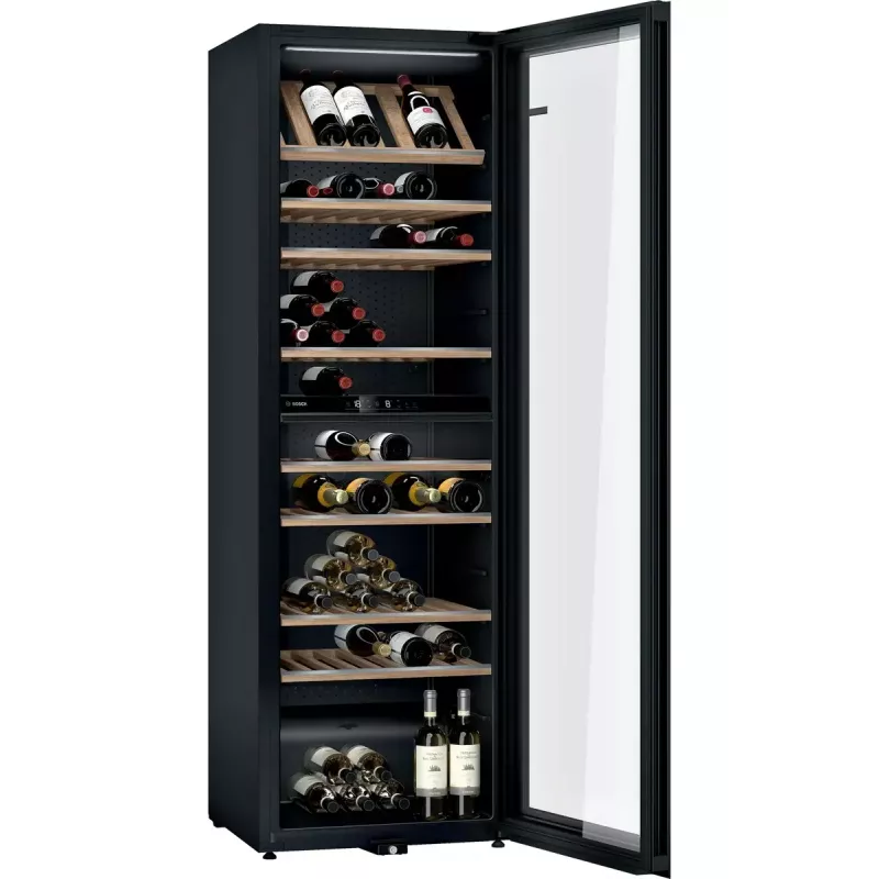 Bosch Serie 6 KWK36ABGA Weinkühlschrank Kompressor-Weinkühlschrank Freistehend Schwarz 199 Flasche(n)