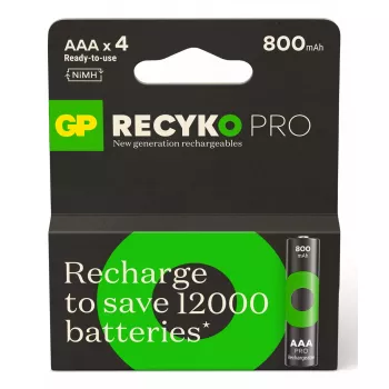Wiederaufladbare Batterie GP Batterien ReCyko Pro GPRCP80AAA174C4 AAA NiMH 14g