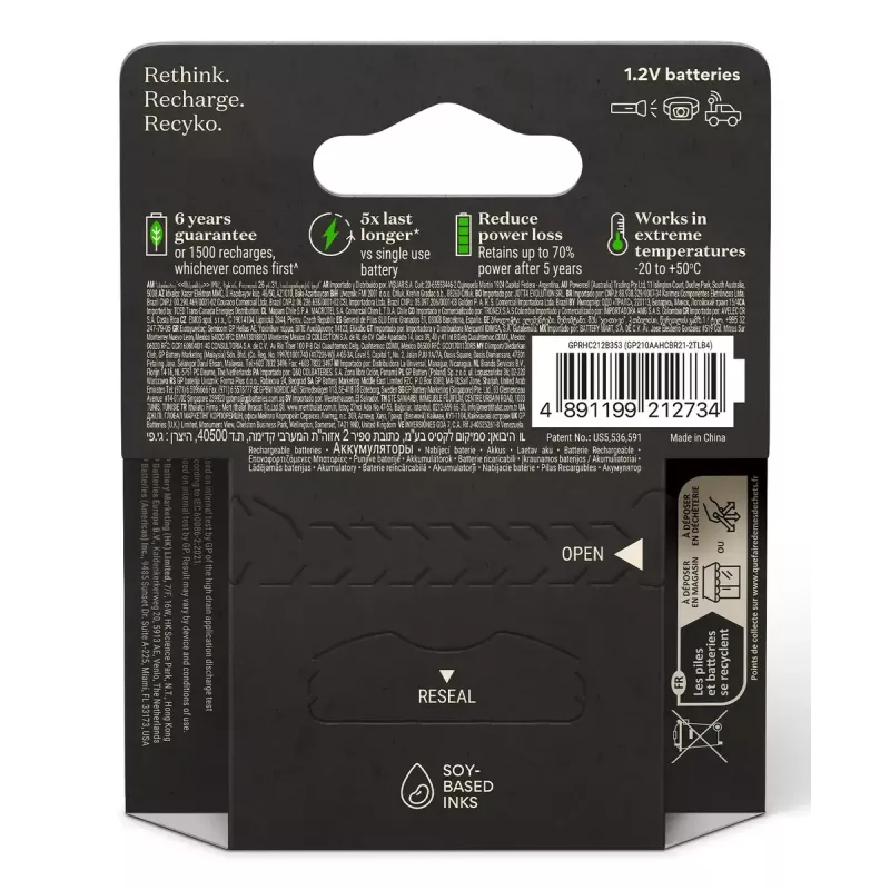 Wiederaufladbare Batterie GP Batterien ReCyko Pro GPRCP200AA167C4 AA NiMH 30g