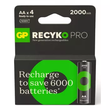 Wiederaufladbare Batterie GP Batterien ReCyko Pro GPRCP200AA167C4 AA NiMH 30g