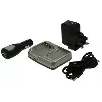 2-Power Kamera-Akkuladegerät/USB-Netzteil