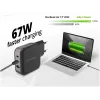 Conceptronic 3-Port 67W GaN USB PD Ladegerät mit USB-C Ladekabel, USB-C x 2, USB-A x 1, QC 3.0, PPS