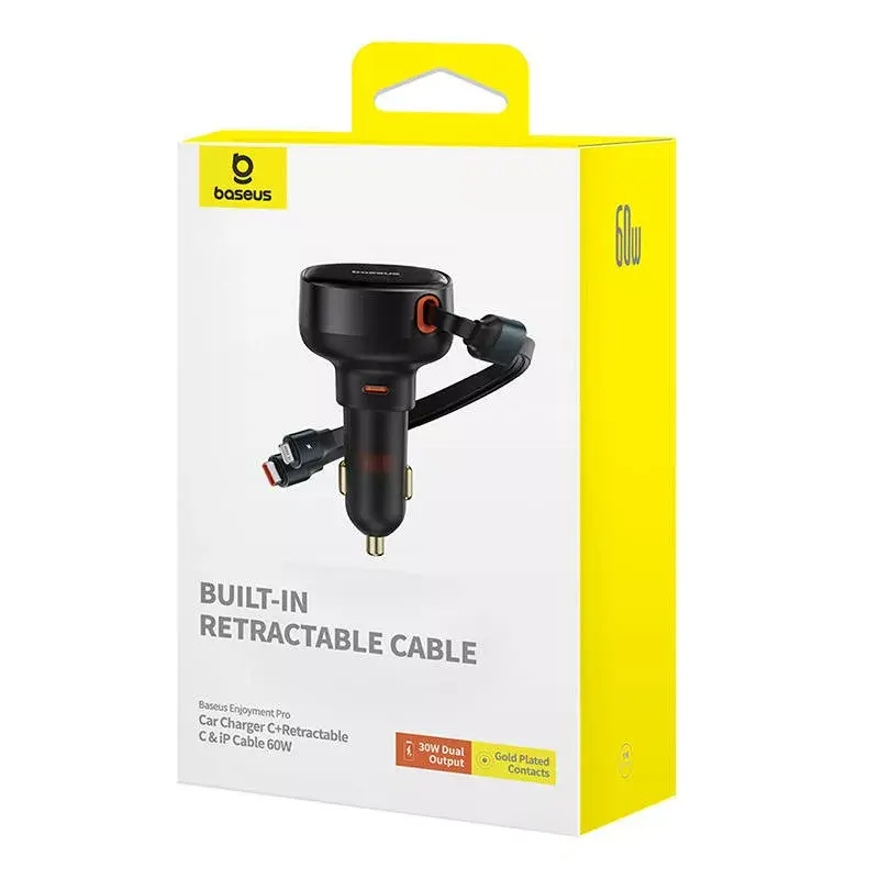 Baseus Enjoyment Pro 60W Auto-Ladegerät USB-Kabel
