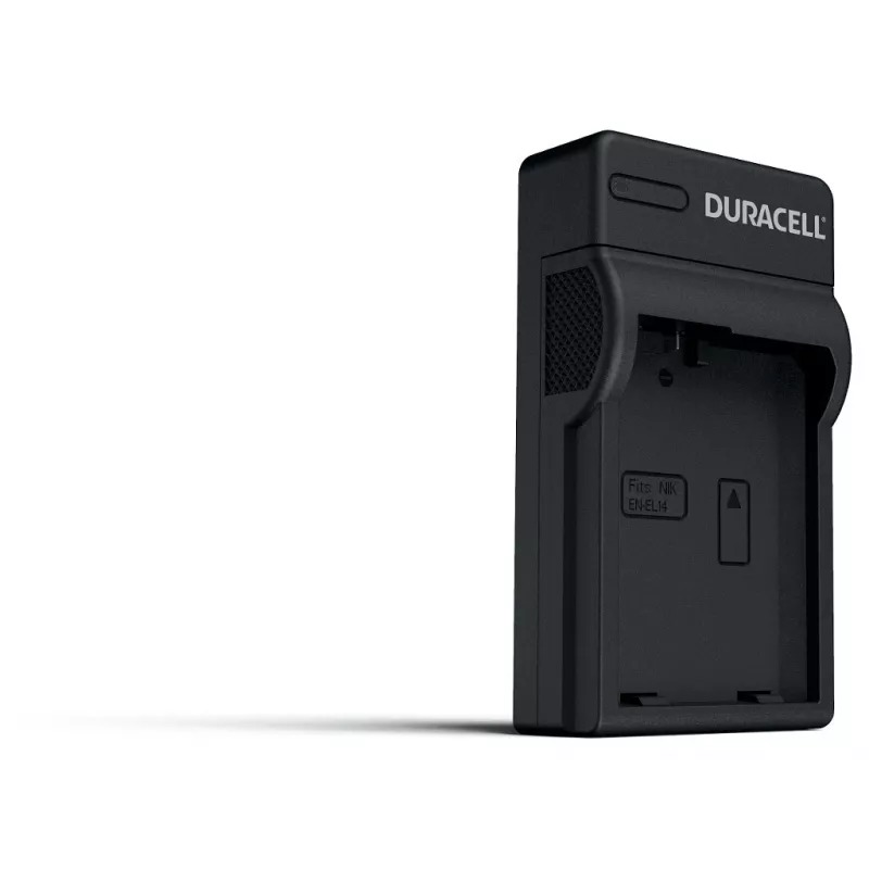 Duracell Digitalkamera-Akkuladegerät, USB, Innenraum-Akkuladegerät, Nikon EN-EL14, Schwarz, 5 V, 5 V