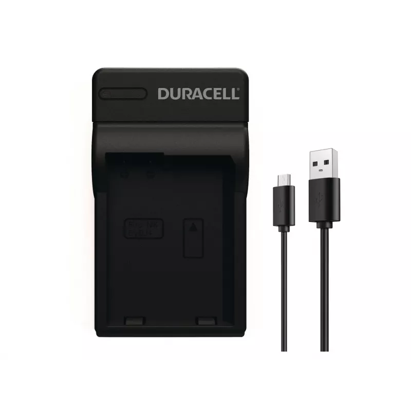 Duracell Digitalkamera-Akkuladegerät, USB, Innenraum-Akkuladegerät, Nikon EN-EL14, Schwarz, 5 V, 5 V