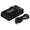 Duracell Digitalkamera-Akkuladegerät, USB, Innenakku-Ladegerät, Sony NP-FP50, 70, 90, 51, 71, 91, Schwarz, 5 V, 5 V