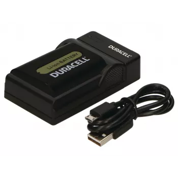 Duracell Digitalkamera-Akkuladegerät, USB, Innenakku-Ladegerät, Sony NP-FP50, 70, 90, 51, 71, 91, Schwarz, 5 V, 5 V