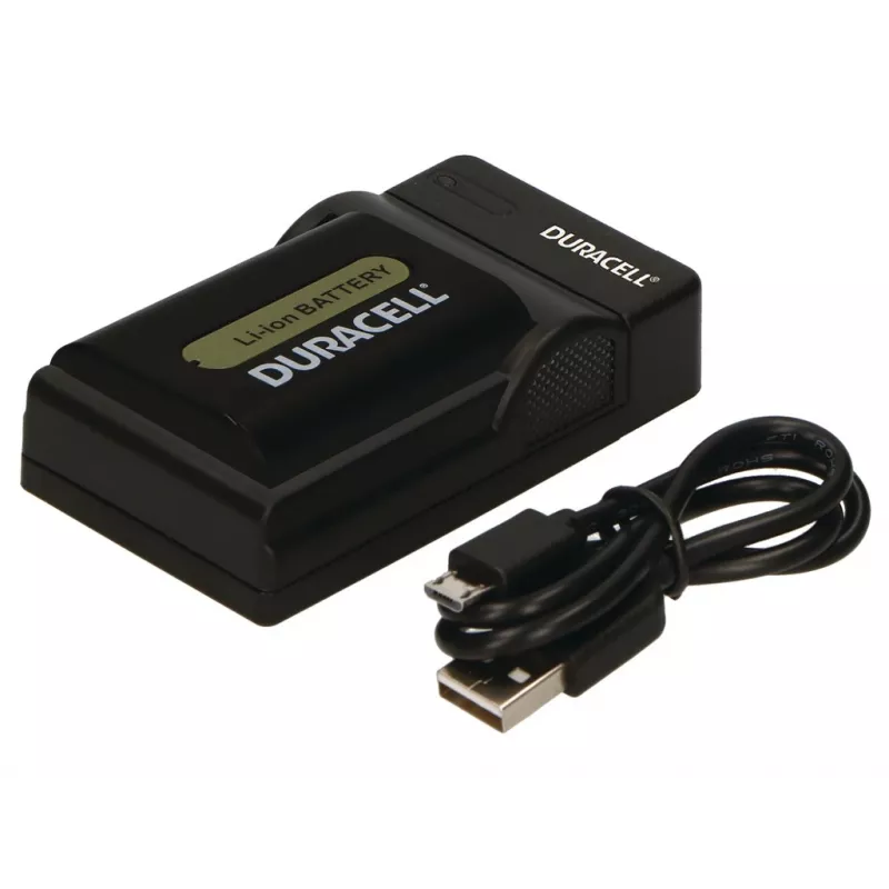 Duracell Digitalkamera-Akkuladegerät, USB, Innenakku-Ladegerät, Sony NP-FP50, 70, 90, 51, 71, 91, Schwarz, 5 V, 5 V