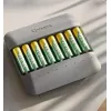 Batterieladegerät Varta Eco Charger Multi — USB, NiMH AA/AAA, lädt bis zu 8 Batterien (2100 mAh, 1 h), grau
