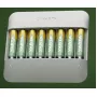 Batterieladegerät Varta Eco Charger Multi — USB, NiMH AA/AAA, lädt bis zu 8 Batterien (2100 mAh, 1 h), grau