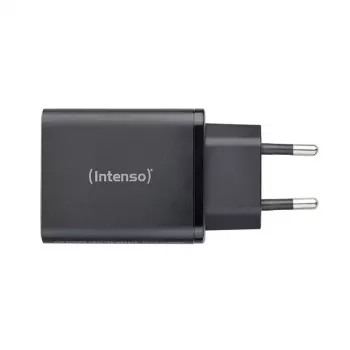 Netzteil Intenso W65ACC USB-A- und USB-C-Anschlüsse schwarz