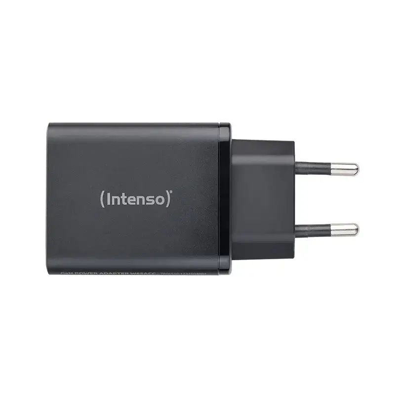 Netzteil Intenso W65ACC USB-A- und USB-C-Anschlüsse schwarz
