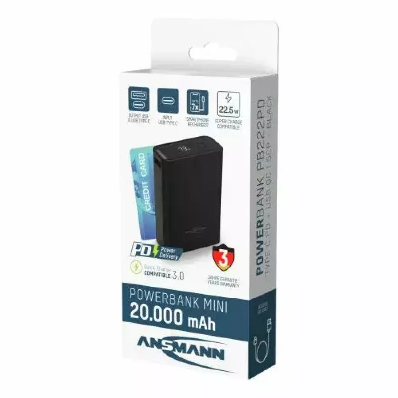 Tragbare Batterie Ansmann PB222PD 20000 mAh