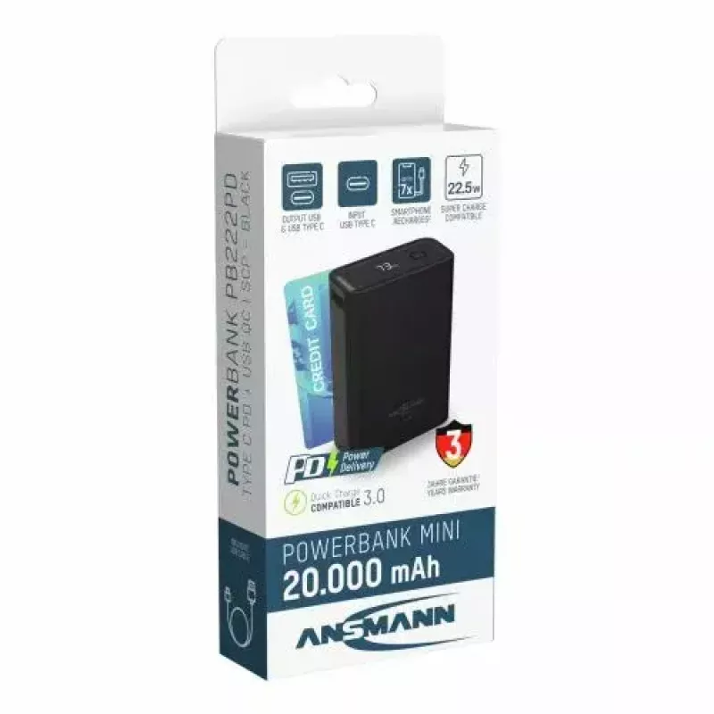 Tragbare Batterie Ansmann PB222PD 20000 mAh