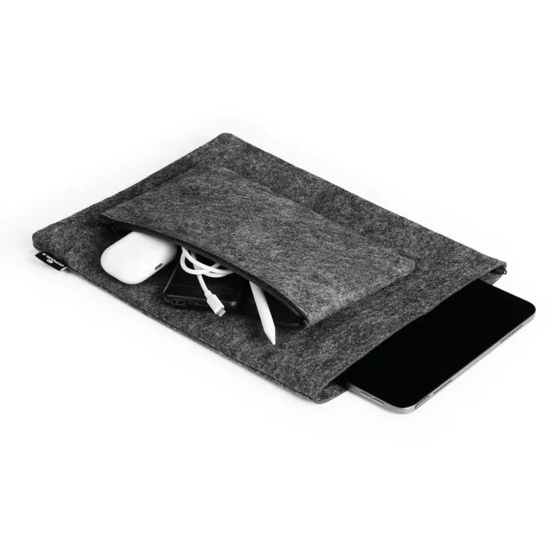 Sleeve Case Durable Effect 33 cm 13 Zoll Anthrazit 1 Fronttasche einfarbig
