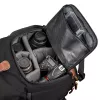 Backpack Mantona Luis junior Schwarz Braun Leder Metall Polyester Synthetik