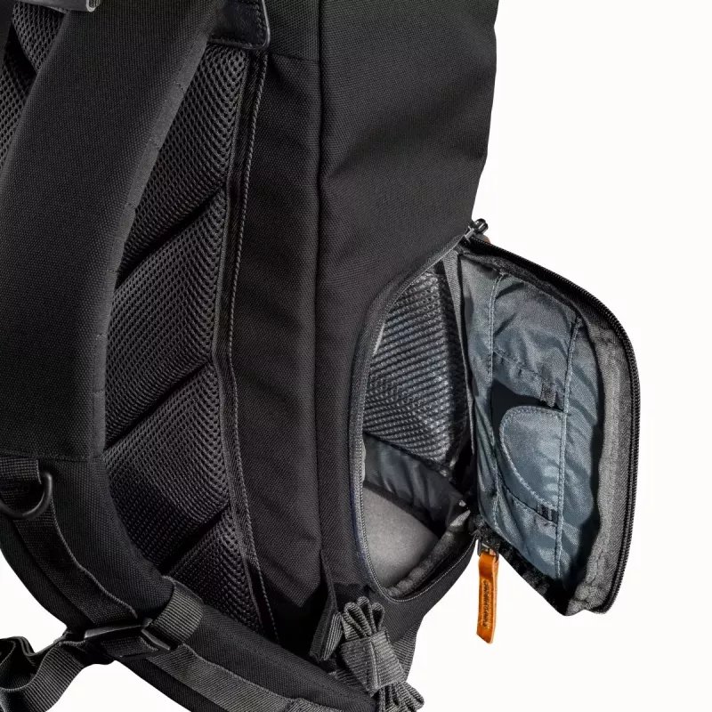Backpack Mantona Luis junior Schwarz Braun Leder Metall Polyester Synthetik