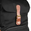 Backpack Mantona Luis junior Schwarz Braun Leder Metall Polyester Synthetik