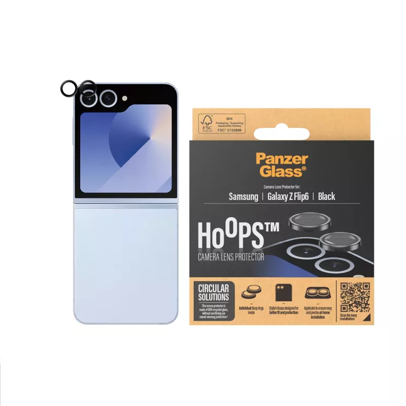 PanzerGlass ® Hoops® Kamera-Linsenschutz Schwarz Samsung Galaxy Z Flip6