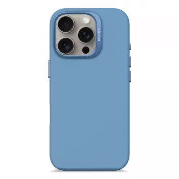 Decoded Silicone Hülle Cover Blau für iPhone 16 Pro 6.3 Zoll