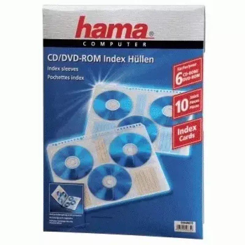 Hama CD-ROM Index-Hüllen 60 Discs Transparent