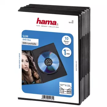 DVD schlank Box Hama 51181 Schwarz 1 Disc
