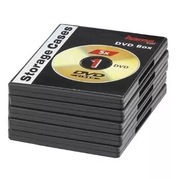 DVD Jewel Cases Hama 51297 Pack 5 Schwarz 1 Disc