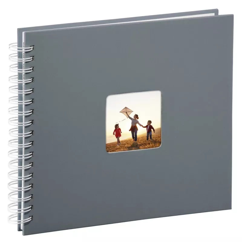 Hama Fine Art Fotoalbum Grau 100 Blätter 10 x 15 cm Spiralbindung
