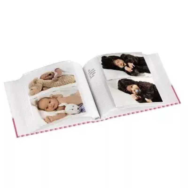 Hama Moni Fotoalbum Rosa, Weiß 200 Blatt 10 x 15