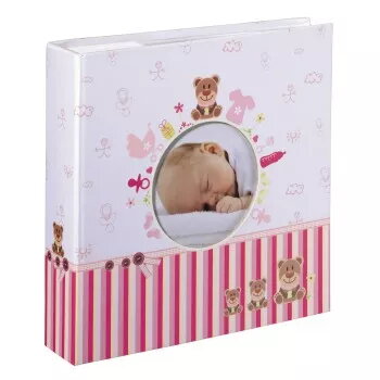 Hama Moni Fotoalbum Rosa, Weiß 200 Blatt 10 x 15
