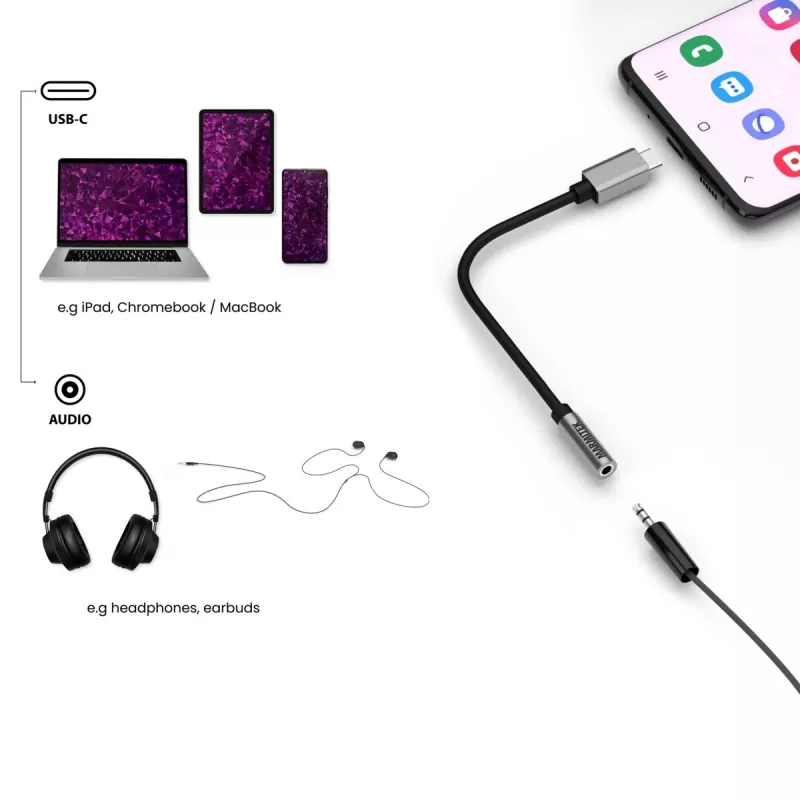 Marmitek Connect USB-C > Audio 8374 Adapter für Audiogeräte