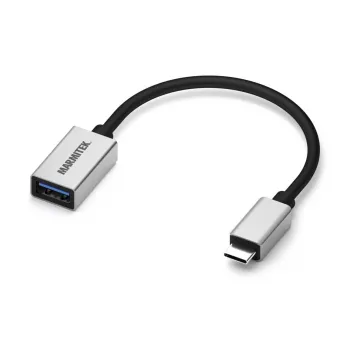USB-Kabel Marmitek 08375 0,15 m USB 3.2 Gen 1 USB-C USB-A Schwarz Silber