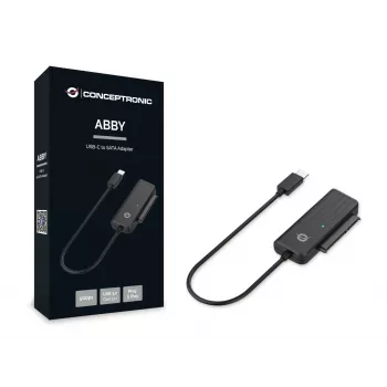 Conceptronic ABBY USB-C-auf-SATA-Adapter, Schwarz, China, 32 mm, 12 mm, 65 mm, 22 g