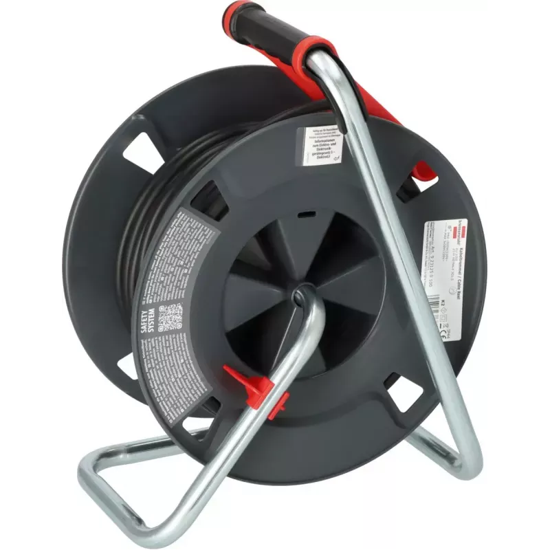 Kabeltrommel Brennenstuhl 9231250100 5 Schutzkontakt-Steckdosen 25 m Schwarz Rot