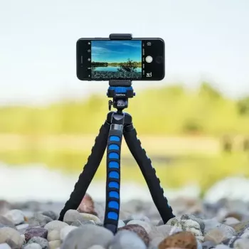 Stativ Mantona 21399 Digital-/Filmkameras 3 Beine Schwarz Blau