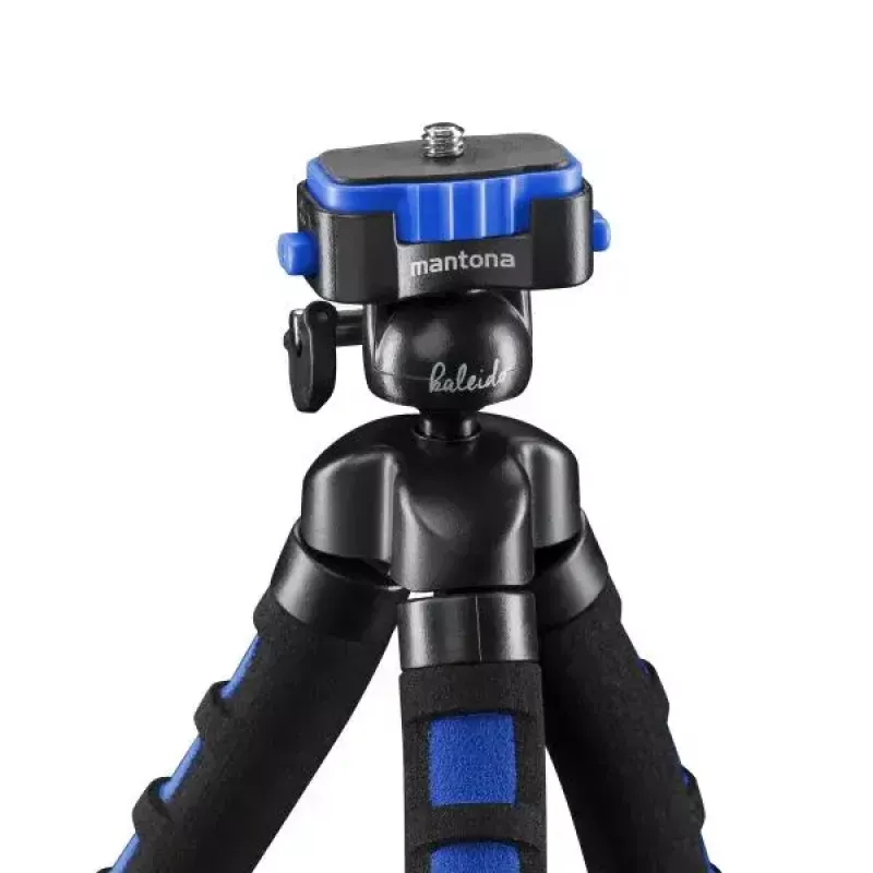 Stativ Mantona 21399 Digital-/Filmkameras 3 Beine Schwarz Blau