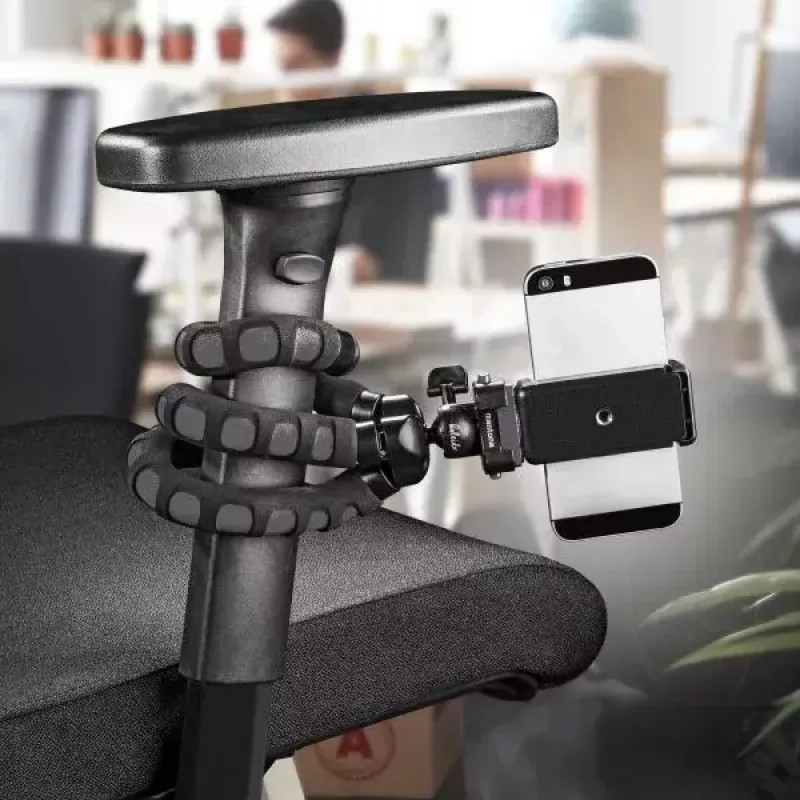 Stativ Mantona 21400 für Digital-/Filmkameras 3 Beine Schwarz Grau