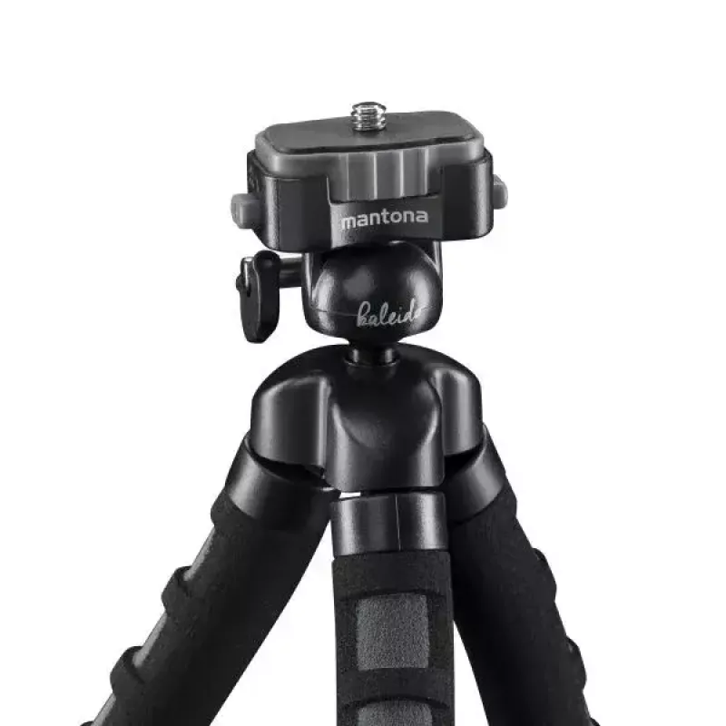 Stativ Mantona 21400 für Digital-/Filmkameras 3 Beine Schwarz Grau
