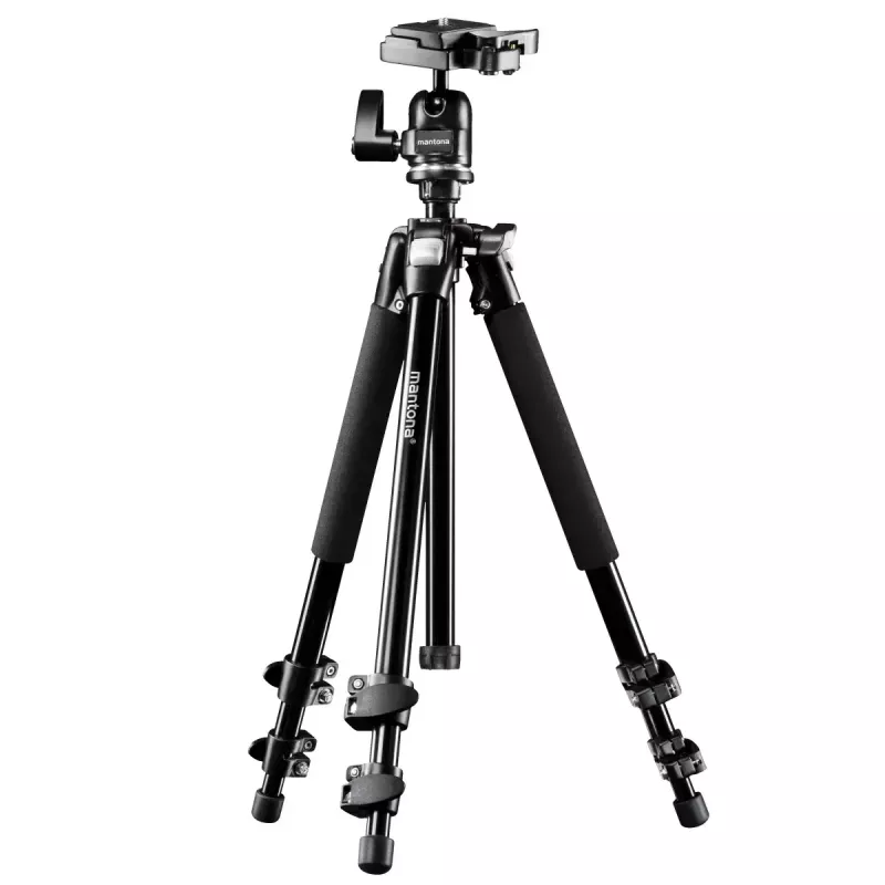 Stativ Mantona Scout MAX für Digital-/Filmkameras Schwarz