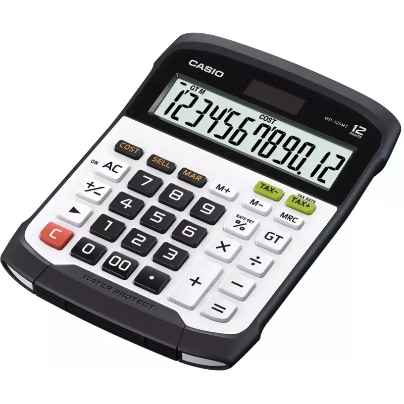 Finanzrechner Casio WD-320MT Desktop 12-stellig Schwarz Weiß
