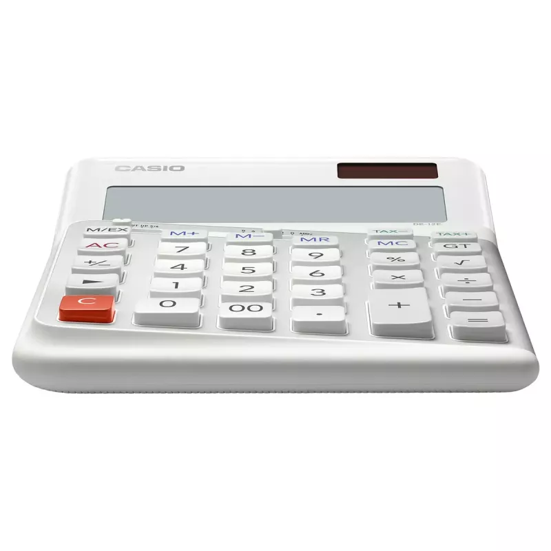 Tischrechner Casio DE-12E-WE Basic 12-stellig Weiß