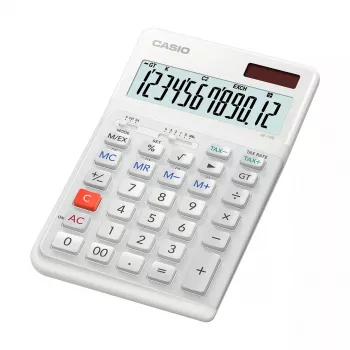 Basic-Rechner Casio JE-12E-WE Desktop 12-stellig Weiß