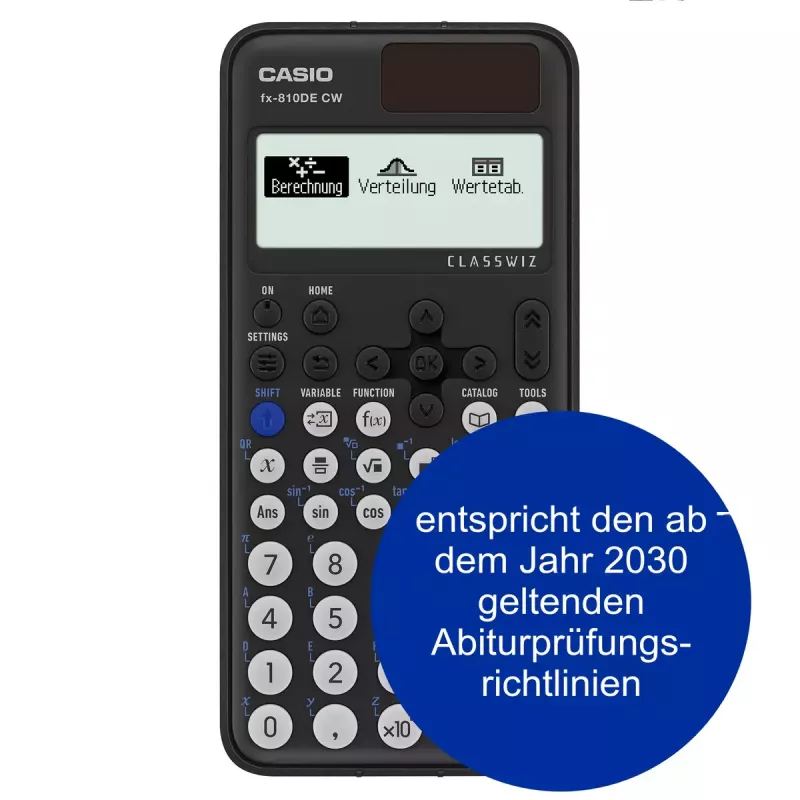 Wissenschaftlicher Taschenrechner Casio FX-810DE CX 12-stellig Schwarz