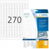 Selbstklebendes Druckeretikett HERMA ablösbare Etiketten A4 17,8x10 mm