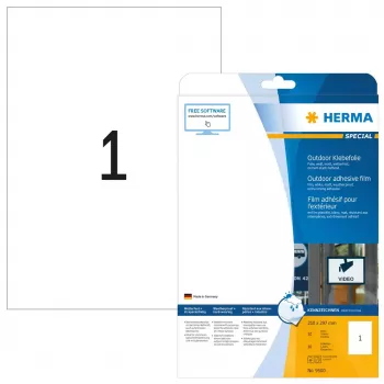 Selbstklebendes Druckeretikett HERMA Labels A4 Outdoor-Folie 210x297 mm