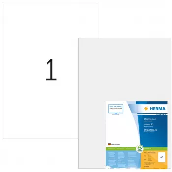 A3 Etiketten Premium HERMA 8692 297x420 mm Weiß Papier Matt