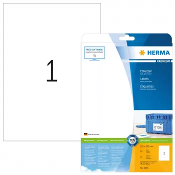 Selbstklebendes Druckeretikett HERMA Labels Premium A4 210x297 mm