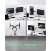 Monitorhalterung icybox 61085 für 2 Monitore mit Tischbefestigung – Zweiarm-Tischmonitorhalterung