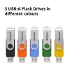 INTENSO Office Line USB-Stick-Multipack 5×64 GB, USB-A, USB 3.2 Gen 1, Swivel, mehrfarbig